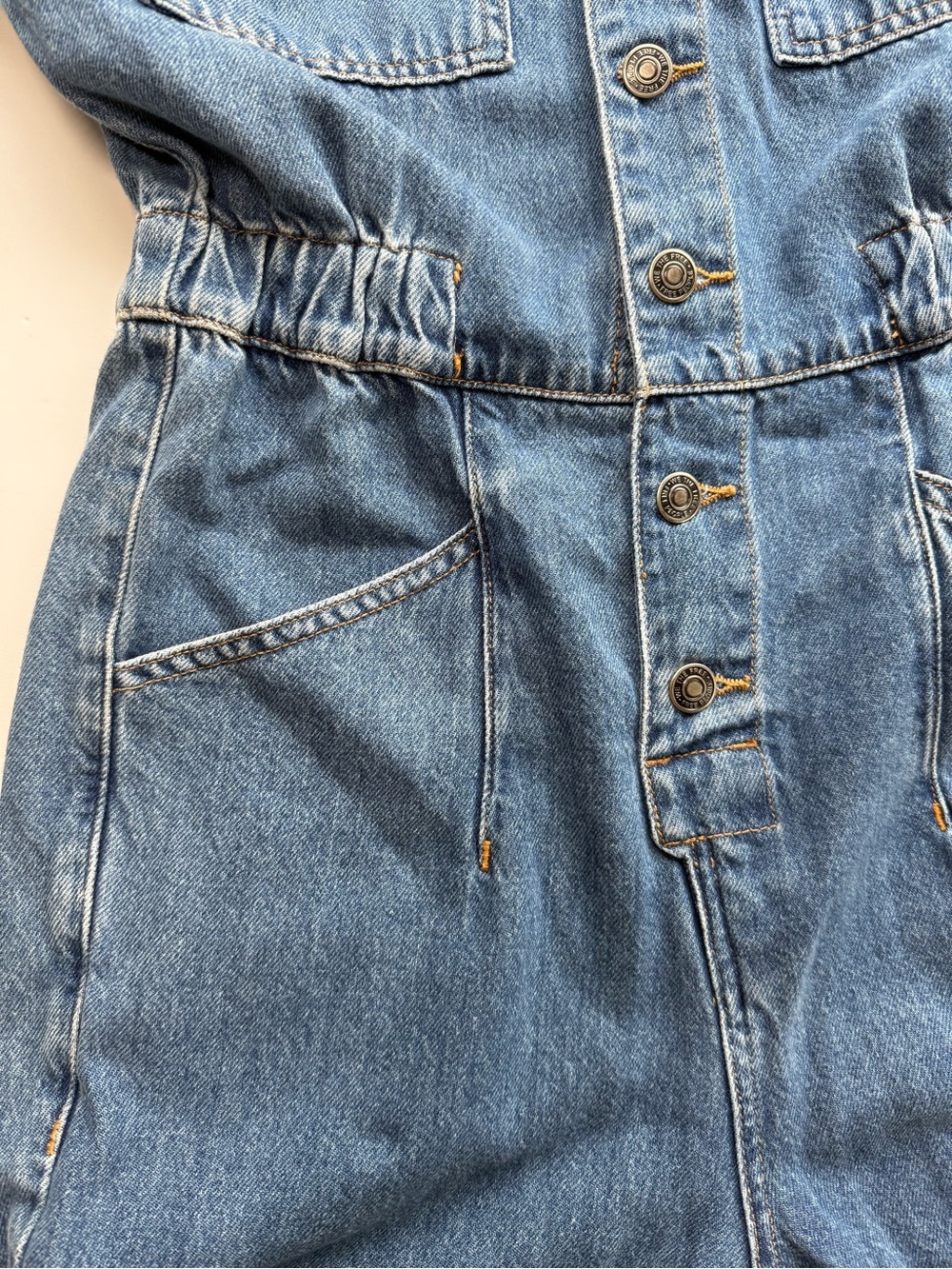 Free People Marci Jumpsuit embroidered “No Bad Days” short sleeve size Small - Picture 12 of 15